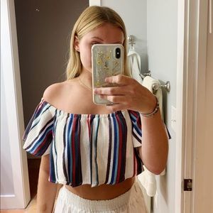 Off the shoulder crop top